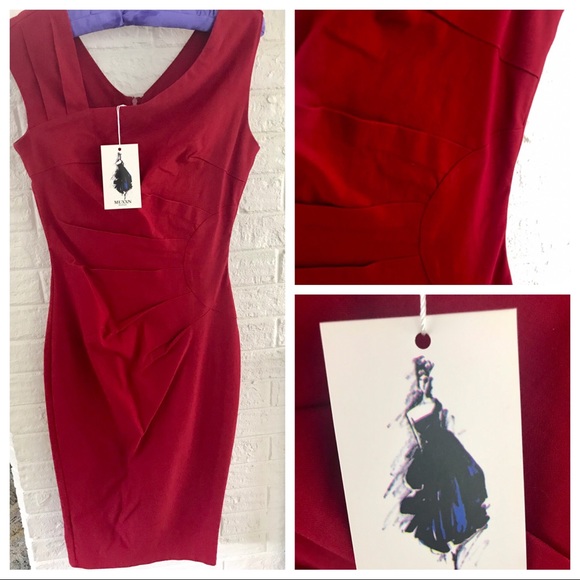 asymmetric sheath in cranberry - Picture 6 of 7